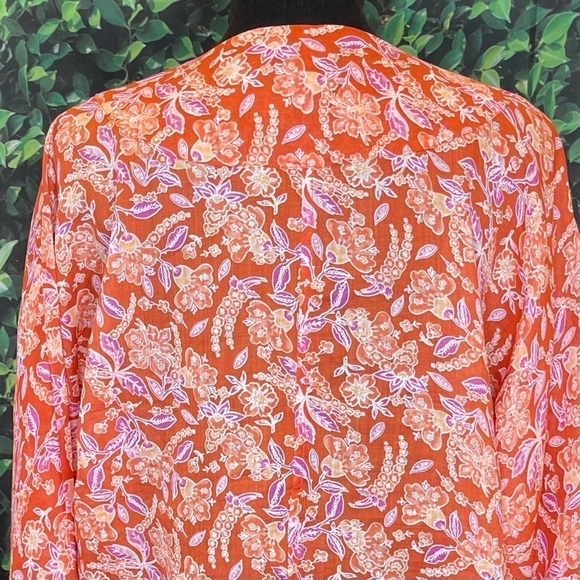 🔥 J Crew Ramie Tunic Top in Painted Block Print NWOT M - Picture 11 of 14